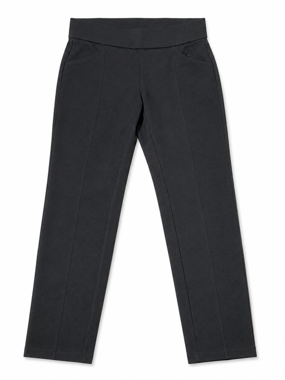 Eileen Fisher Charcoal Black Stretch Pull On Straight Leg Pants women size XS